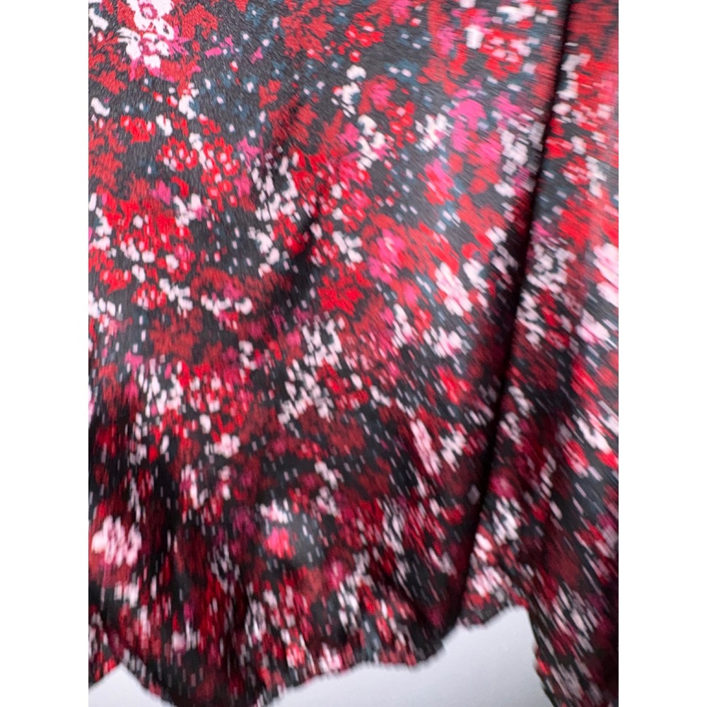 Whimsigoth Dark Romance Floral Blouse Romantic Feminine Festival Ruffle Sleeve L - Picture 5 of 6